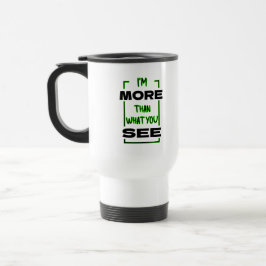 Ik ben meer dan wat je ziet Vet typografie ontwerp Reisbeker