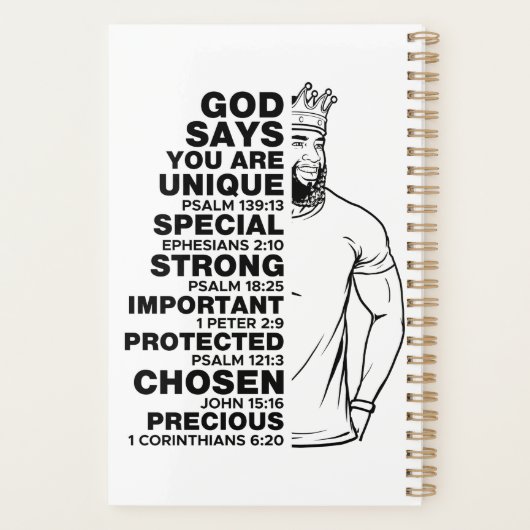 Ik ben melanine mannen zwarte vader Christelijk ma Planner (Achterkant)