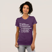 Ik ben menselijk net als jij t-shirt (Voorkant volledig)