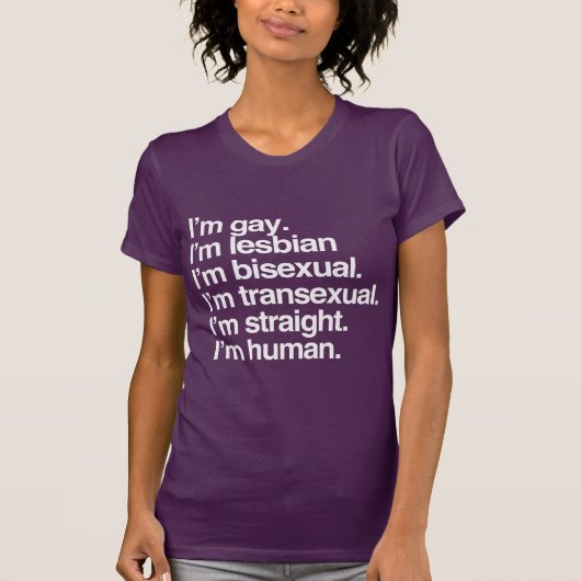 Ik ben menselijk net als jij t-shirt (Voorkant)
