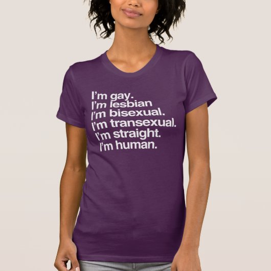 Ik ben menselijk net als jij T-shirt (Voorkant)