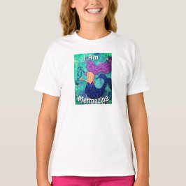 Ik ben Mermazing Youth Shirt Mermaid & Seahorse