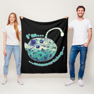 Ik ben Mesmerizing... De puffer-lamp-vis besefte. Fleece Deken