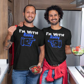 Ik ben met aangepaste naam die links vriend of twe t-shirt