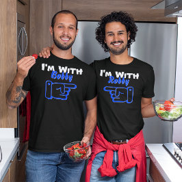 Ik ben met aangepaste naam die rechts op vriend of t-shirt