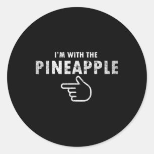 Ik ben met ananas Halloween kostuum leuke koppels  Ronde Sticker