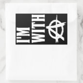 Ik ben met anarchie rechthoekige sticker (Tas)