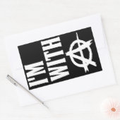 Ik ben met anarchie rechthoekige sticker (Envelop)