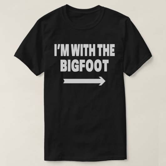 Ik ben met Bigfoot Easy Halloween Matching Couples T-shirt (Design voorkant)