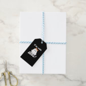 Ik ben met Boo Funny Retro Stijl Cadeaulabel (Met Touw)