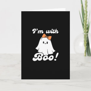 Ik ben met Boo Funny Retro Stijl Kaart