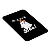 Ik ben met Boo Funny Retro Stijl Magneet (Rechterzijde)