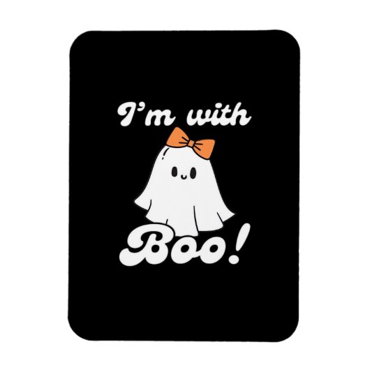 Ik ben met Boo Funny Retro Stijl Magneet (Verticaal)