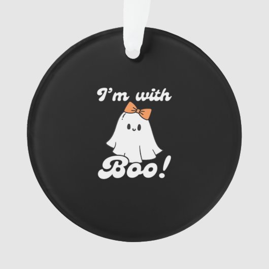 Ik Ben Met Boo Funny Retro Stijl Ornament (voorkant)
