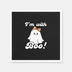Ik ben met Boo Funny Retro Stijl Servet