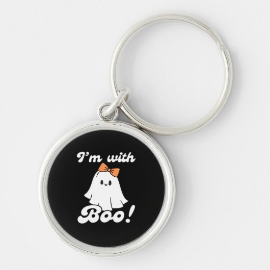Ik Ben Met Boo Funny Retro Stijl Sleutelhanger (Voorkant)