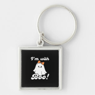 Ik Ben Met Boo Funny Retro Stijl Sleutelhanger