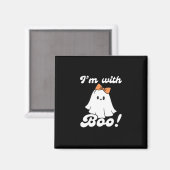 Ik Ben Met Boo Grappige Retro Stijl Magneet (Voorkant / Achterkant)