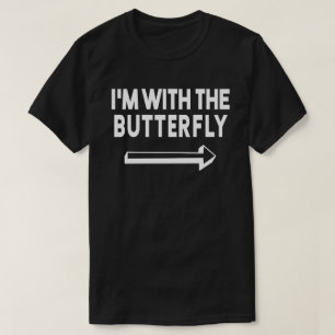 Ik ben met Butterfly Easy Halloween Matching Coupl T-shirt