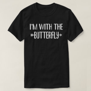 Ik ben met Butterfly Easy Halloween Matching Coupl T-shirt