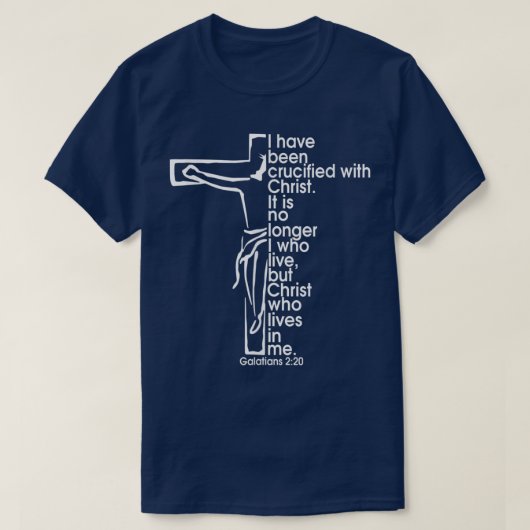 Ik ben met Christus Galatians 220 ch bekroond. T-shirt (Design voorkant)