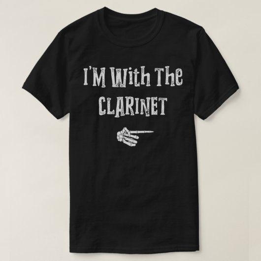 Ik ben met Clarinet Halloween Costume Funny Couple T-shirt (Design voorkant)