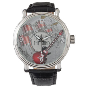 Ik Ben Met de Band Drums Heren Horloge