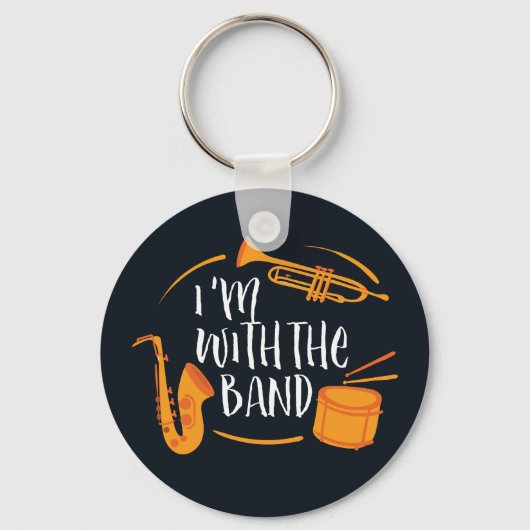 Ik ben met de Band Funny Cool Marching Band Sleutelhanger (Voorkant)