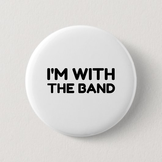 Ik ben met de band ronde button 5,7 cm (Voorkant)