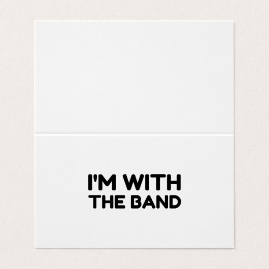 Ik ben met de band visitekaartje (Buitenkant ongevouwen)