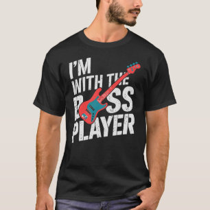 Ik ben met de bassist gitarist muzikant t-shirt