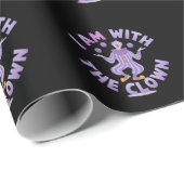 Ik ben met de clown griezelig en grappig Halloween Cadeaupapier (Rol Hoek)