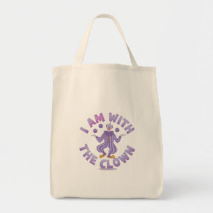 Ik ben met de clown griezelig en grappig Halloween Tote Bag