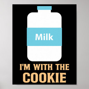 Ik ben met de cookie en melk bijpassende beste vri poster