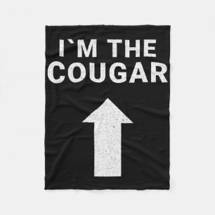Ik ben met de Cougar Humor Halloween verjaardagsca Fleece Deken