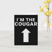 Ik ben met de Cougar Humor Halloween verjaardagsca Kaart (Gele Bloem)