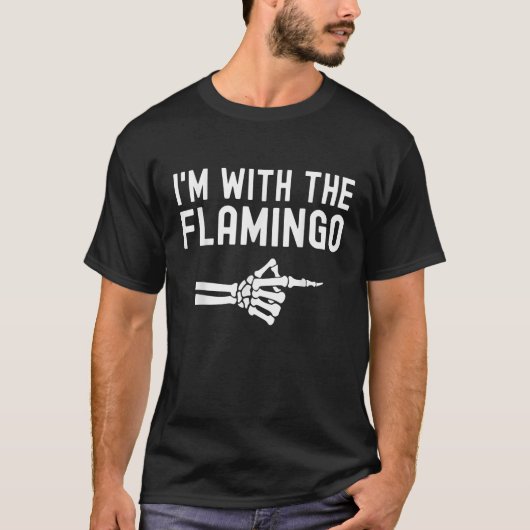 Ik ben met de flamingo bijpassende koppels Hallowe T-shirt (Voorkant)
