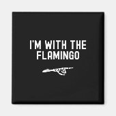 Ik ben met de flamingo grappige Halloween spookach Magneet (Voorkant)