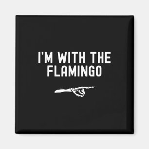 Ik ben met de flamingo grappige Halloween spookach Magneet