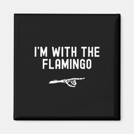 Ik ben met de flamingo grappige Halloween spookach Magneet (Voorkant)