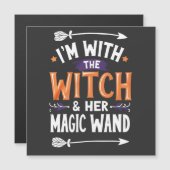 Ik ben met de heks en haar magische wind Halloween (Voorkant / Achterkant)