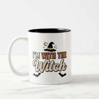 Ik Ben Met de Heks Halloween Tweekleurige Koffiemok