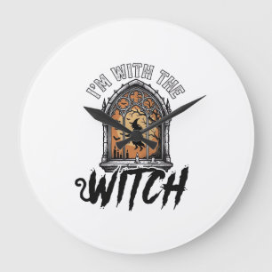 Ik Ben Met De Heks Vintage Halloween Grote Klok