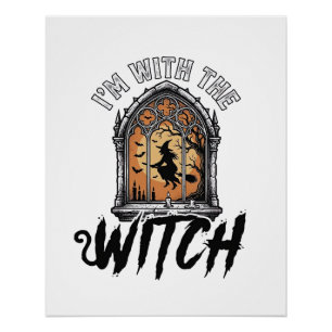 Ik Ben Met De Heks Vintage Halloween Perfect Poster