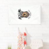 Ik Ben Met De Heks Vintage Halloween Spandoek (Insitu)