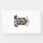 Ik Ben Met De Heks Vintage Halloween Spandoek (Horizontaal)