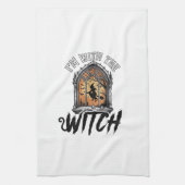 Ik Ben Met De Heks Vintage Halloween Theedoek (Verticaal)