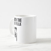 Ik ben met de kleine kerel die vakantieswap begint koffiemok (Voorkant links)