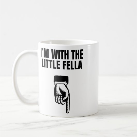 Ik ben met de kleine kerel die vakantieswap begint koffiemok (Links)