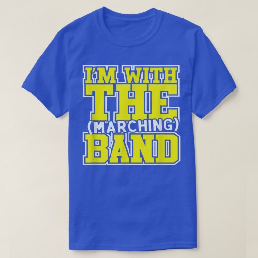 Ik ben met de marchingbandtrommel. t-shirt (Design voorkant)